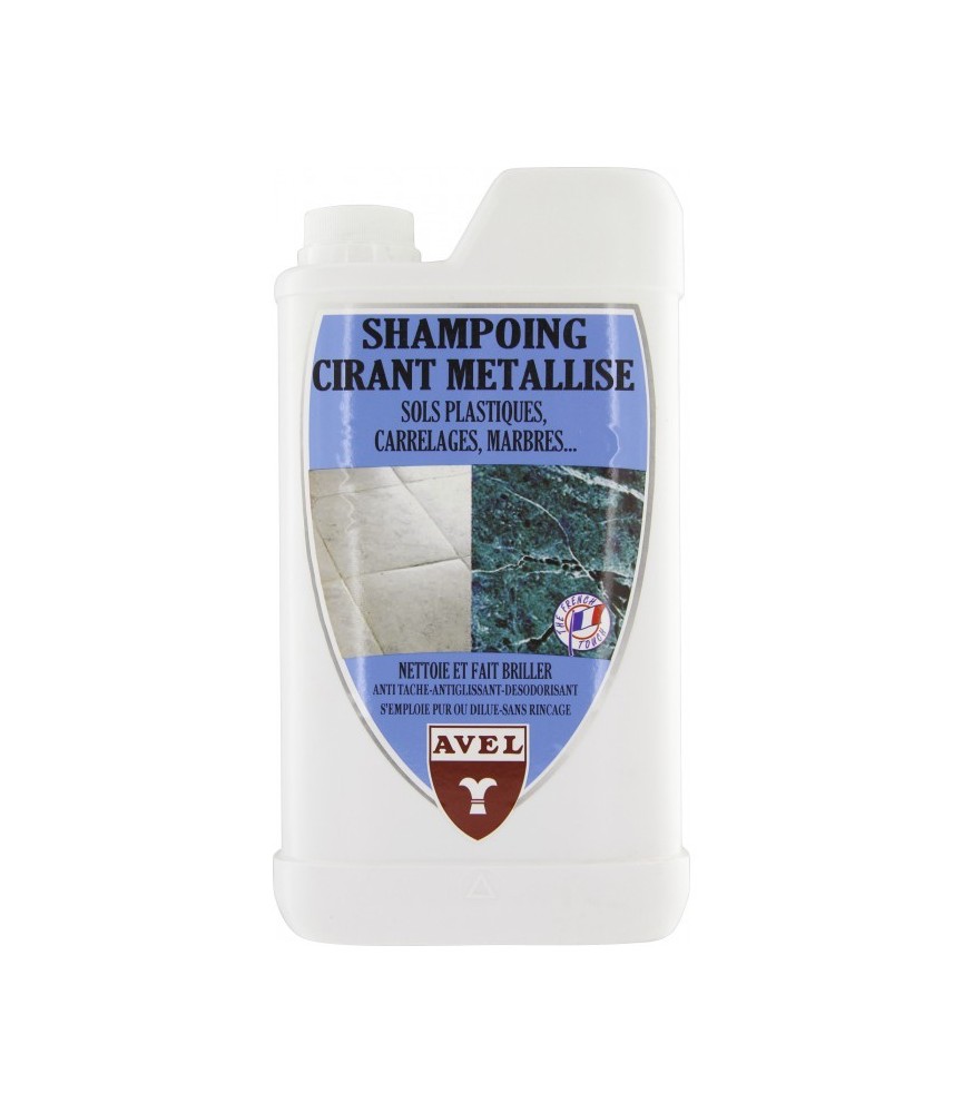 Shampoing cirant métallisé - Sols plastiques et carrelage - 1 L - AVEL Shampoing cirant métallisé - Sols plastiques et carrelage - 1 L - AVEL