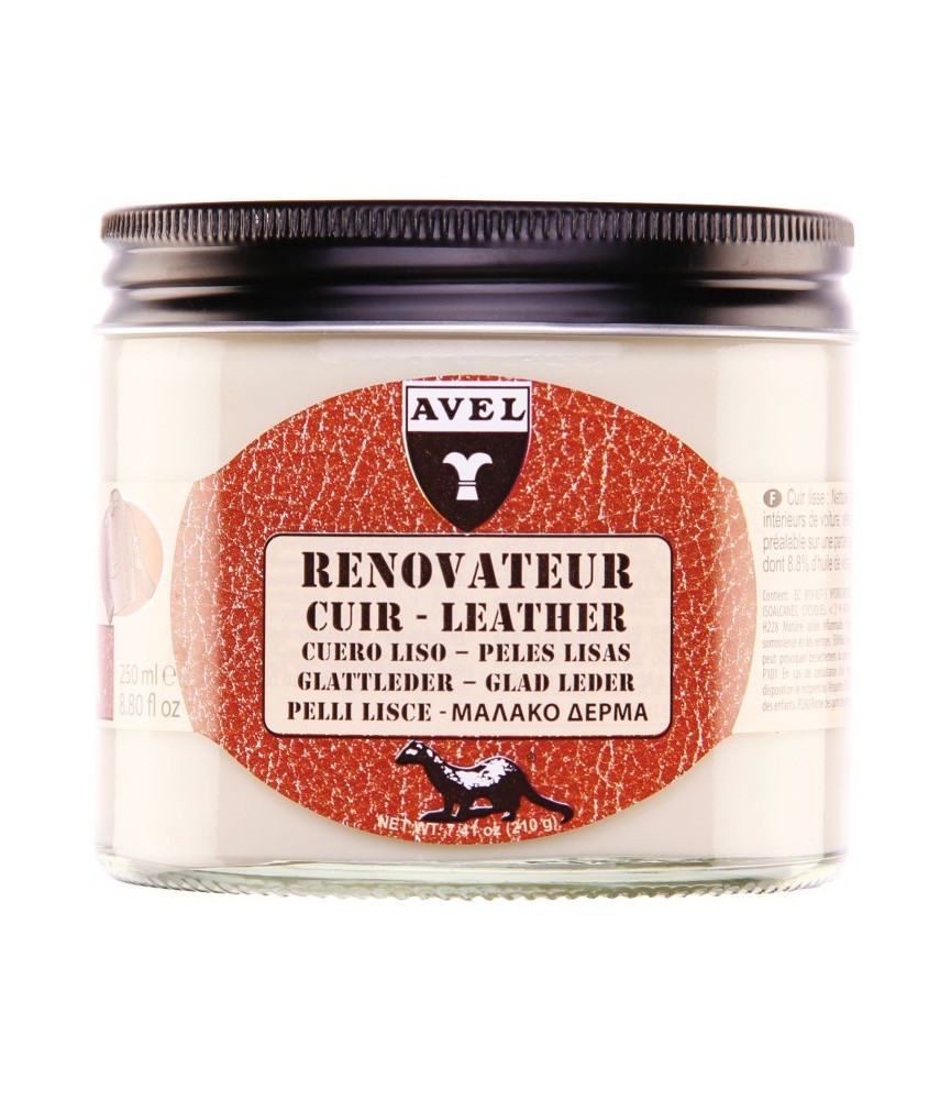 Baume rénovateur pour le cuir - Incolore - 250 ml - AVEL Baume rénovateur pour le cuir - Incolore - 250 ml - AVEL