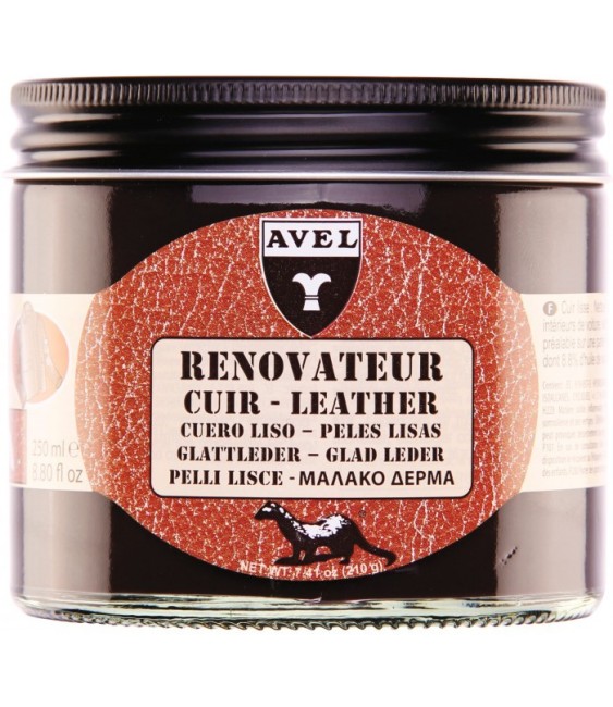 Baume rénovateur pour le cuir - Marron foncé - 250 ml - AVEL