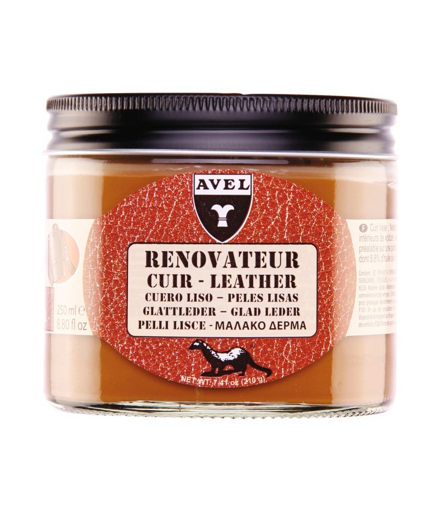 Baume rénovateur pour le cuir - Fauve - 250 ml - AVEL Baume rénovateur pour le cuir - Fauve - 250 ml - AVEL