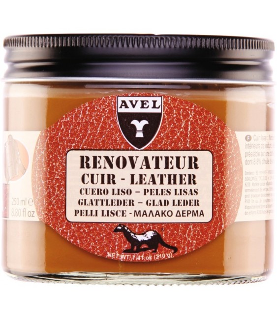 Baume rénovateur pour le cuir - Fauve - 250 ml - AVEL