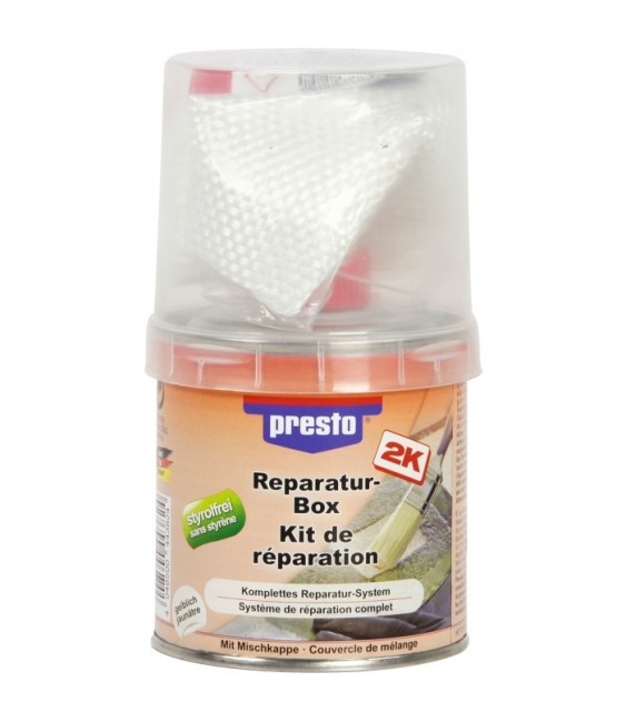 Kit de réparation - Mastic polyster - 250 Grs - PRESTO