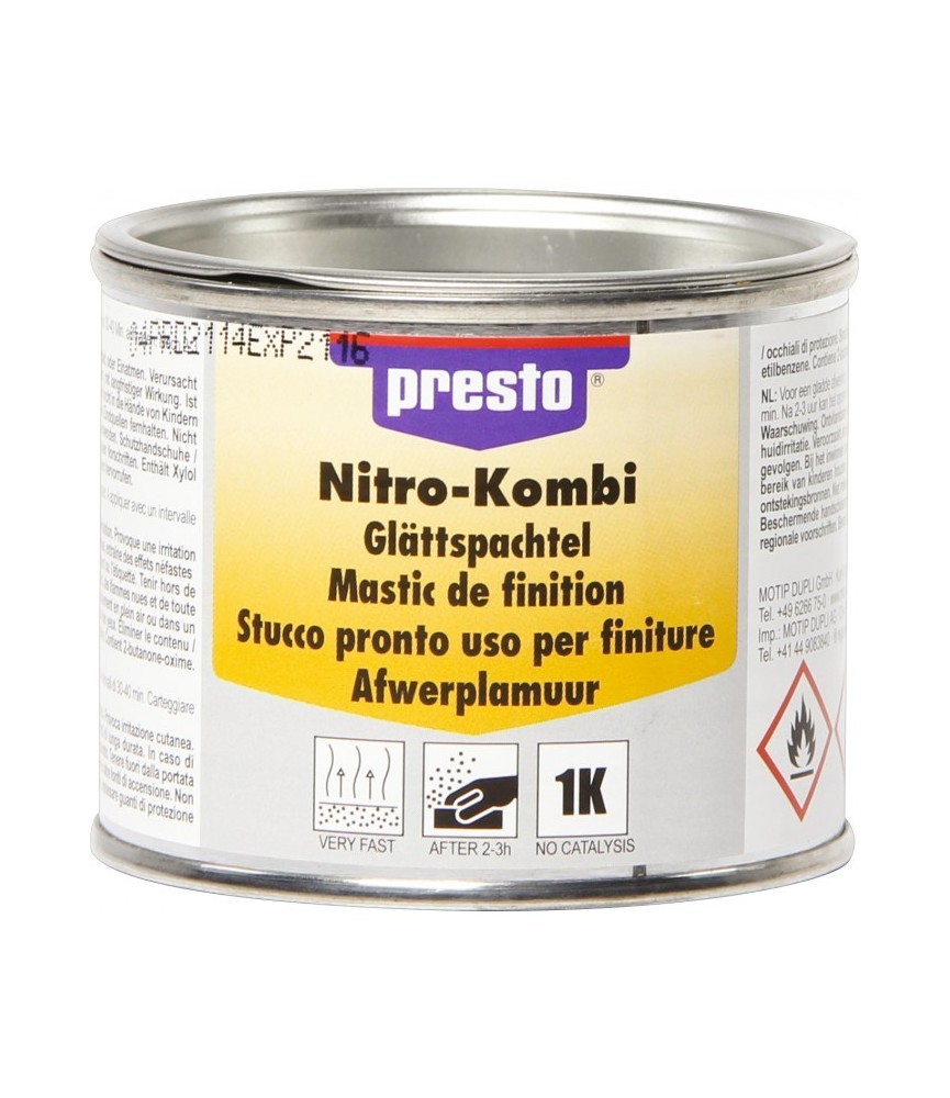 Mastic de finition nitro-cellulosique - 250 Grs - PRESTO