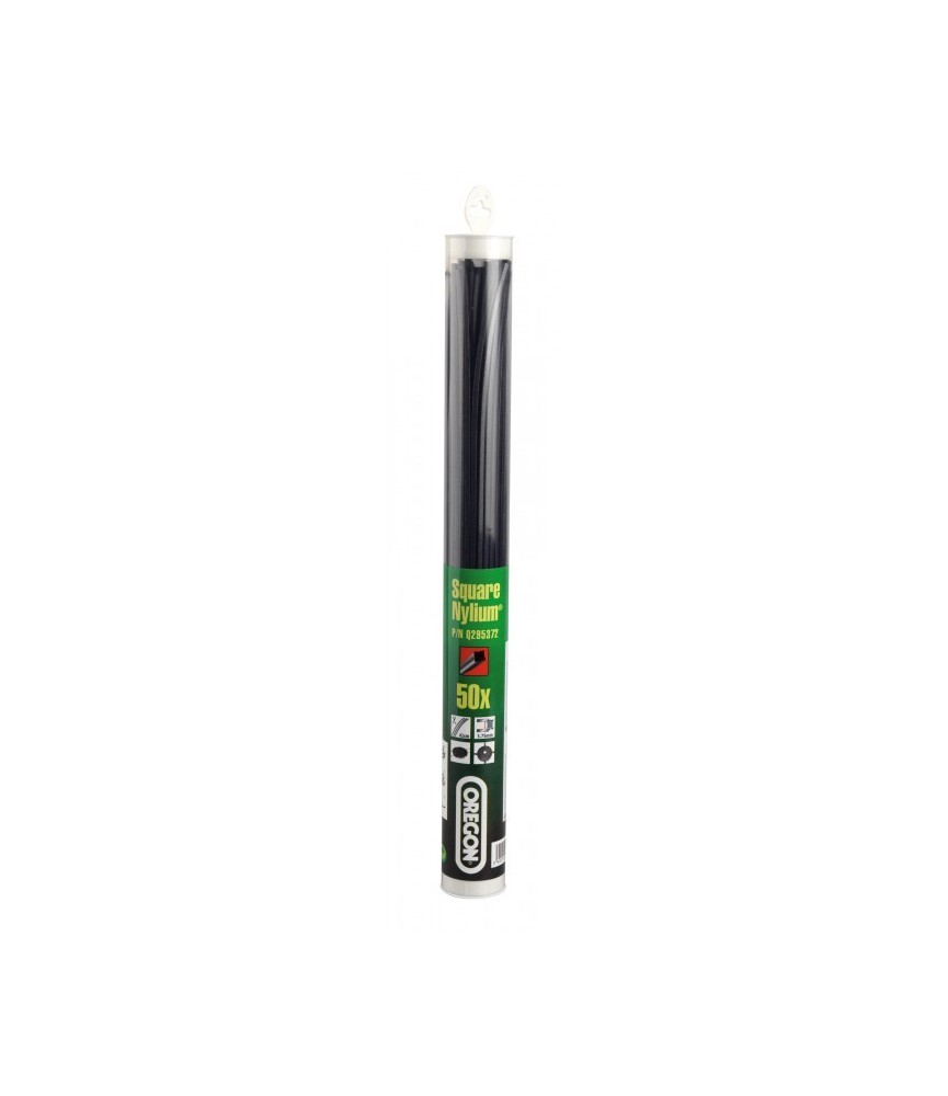 Tube de brins prédécoupés - Nylium - Carré - 3.75 mm - 50 pièces - OREGON Tube de brins prédécoupés - Nylium - Carré - 3.75 mm - 50 pièces - OREGON