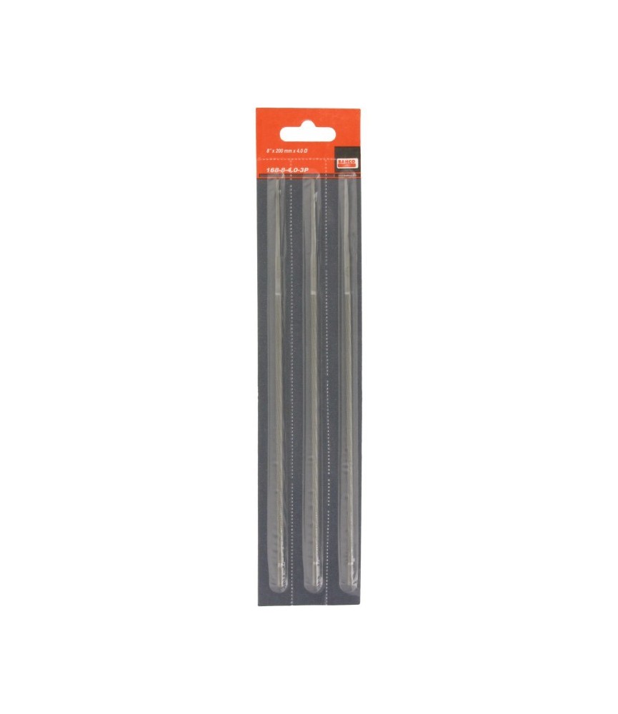 Lime pour chaîne de tronçonneuse - 200 mm - Lot de 3 - 4 mm - BAHCO Lime pour chaîne de tronçonneuse - 200 mm - Lot de 3 - 4 mm - BAHCO