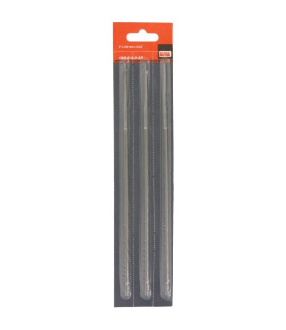 Lime pour chaîne de tronçonneuse - 200 mm - Lot de 3 - 4 mm - BAHCO