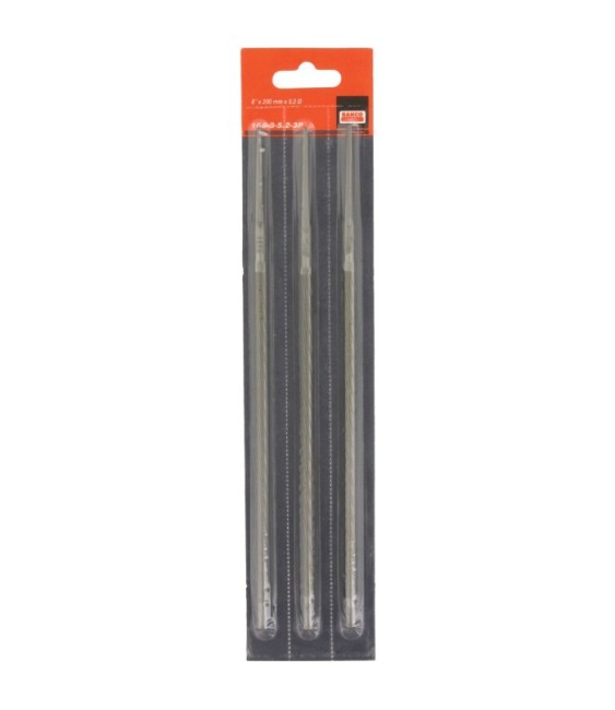 Lime pour chaîne de tronçonneuse - 200 mm - Lot de 3 - 5.2 mm - BAHCO