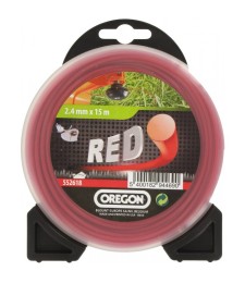 Fil rond pour débrousailleuse - Nylon - RED - 2.4 mm x 15 M - OREGON