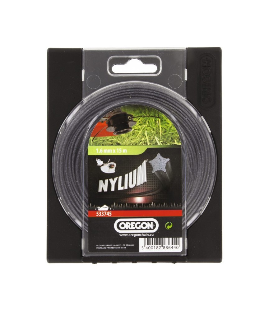 Fil étoile pour débrousailleuse - Nylium Starline - 1.6 mm x 15 M - OREGON