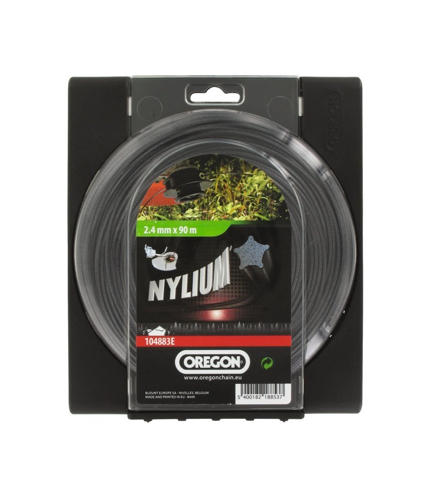Fil étoile pour débrousailleuse - Nylium starline - 2.4 mm x 90 M - OREGON Fil étoile pour débrousailleuse - Nylium starline - 2.4 mm x 90 M - OREGON