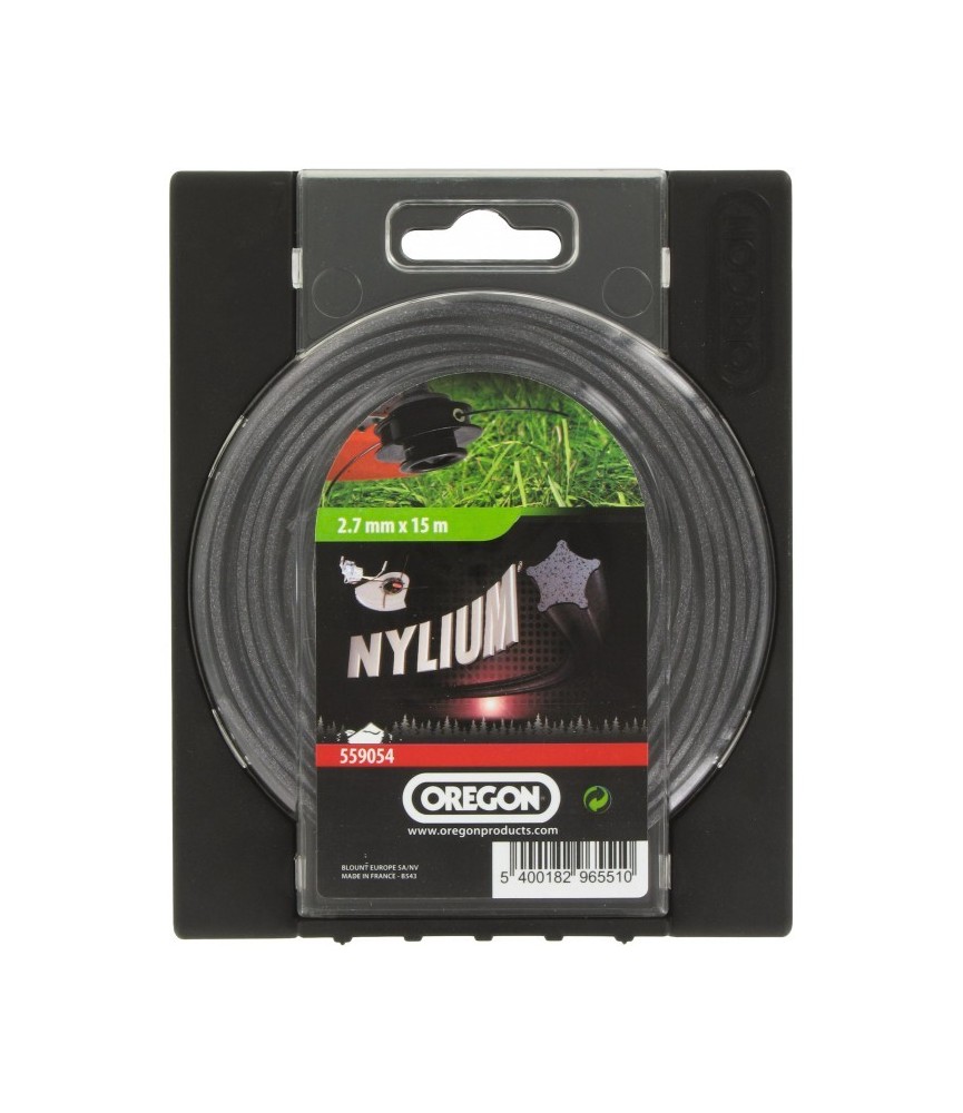 Fil étoile pour débrousailleuse - Nylium starline - 2.7 mm x 15 M - OREGON