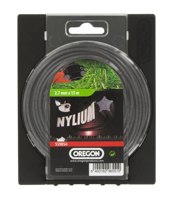 Fil étoile pour débrousailleuse - Nylium starline - 2.7 mm x 15 M - OREGON