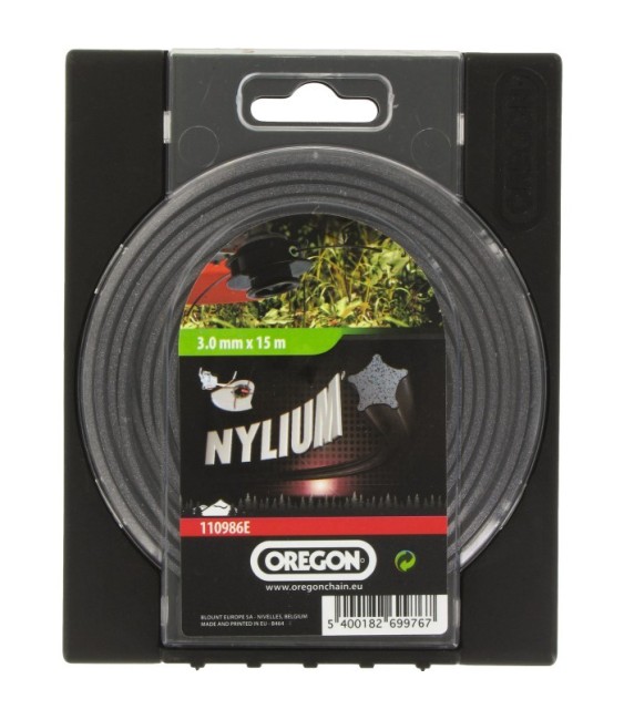Fil étoile pour débrousailleuse - Nylium starline - 3 mm x 15 M - OREGON