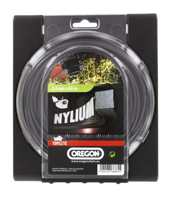 Fil carré pour débrousailleuse - Nylium - 2.4 mm x 60 M - OREGON
