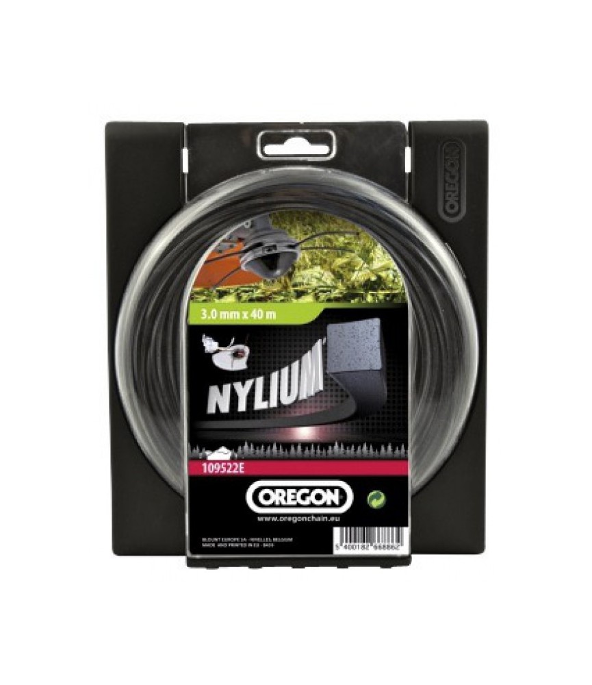 Fil carré pour débrousailleuse - Nylium - 3 mm x 40 M - OREGON Fil carré pour débrousailleuse - Nylium - 3 mm x 40 M - OREGON