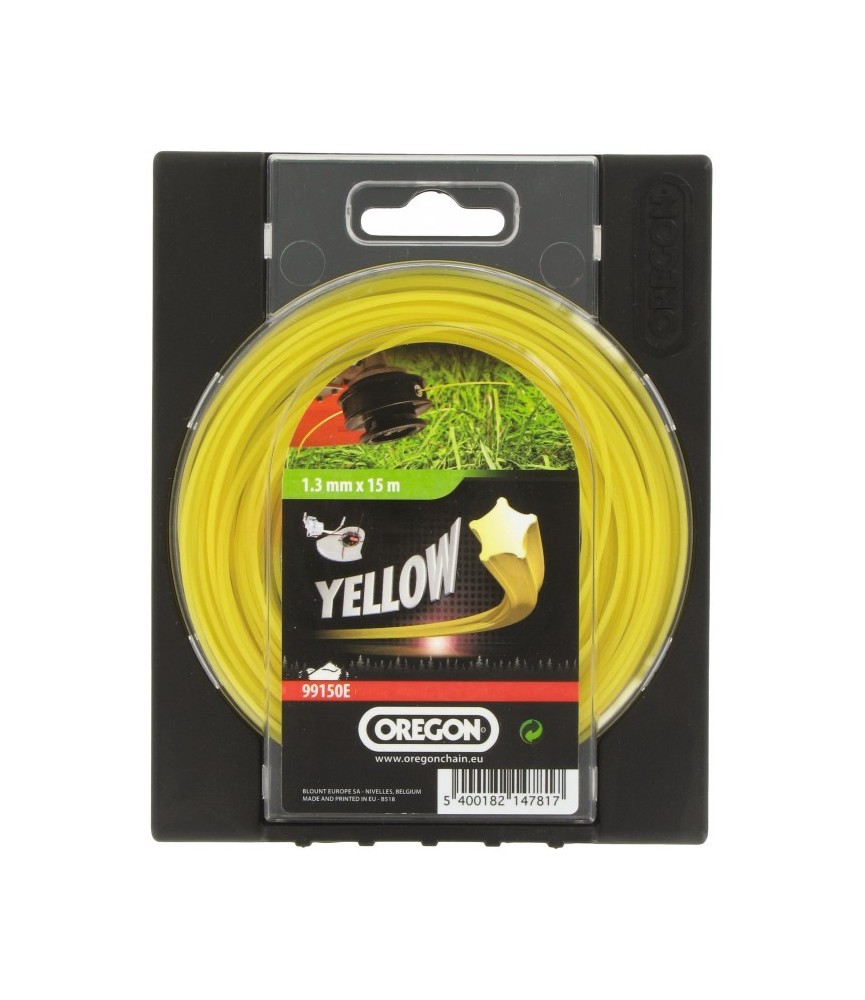 Fil étoile tranchant pour débrousailleuse - Nylium starline - 1.3 mm x 15 M - OREGON Fil étoile tranchant pour débrousailleuse - Nylium starline - 1.3 mm x 15 M - OREGON