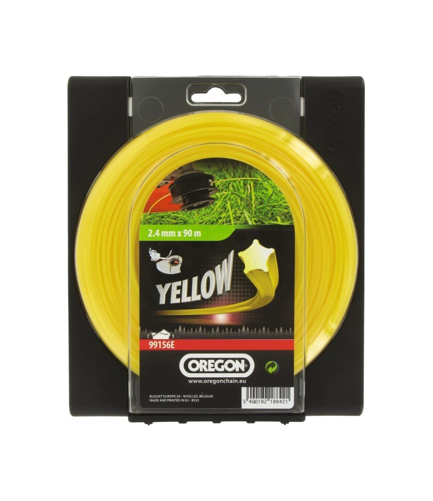 Fil étoile tranchant pour débrousailleuse - Nylium starline - 2.4 mm x 90 M - OREGON Fil étoile tranchant pour débrousailleuse - Nylium starline - 2.4 mm x 90 M - OREGON