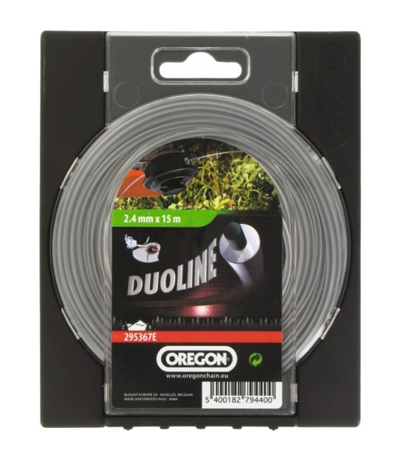 Fil rond pour débrousailleuse - Duoline - 2.4 mm x 15 M - OREGON