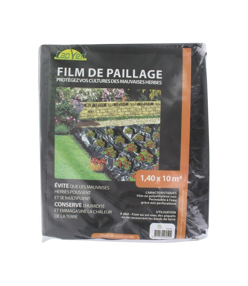 Film de paillage - Protection mauvaises herbes - 10 M - CAP VERT Film de paillage - Protection mauvaises herbes - 10 M - CAP VERT