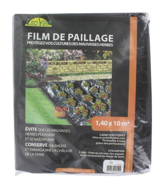 Film de paillage - Protection mauvaises herbes - 10 M - CAP VERT