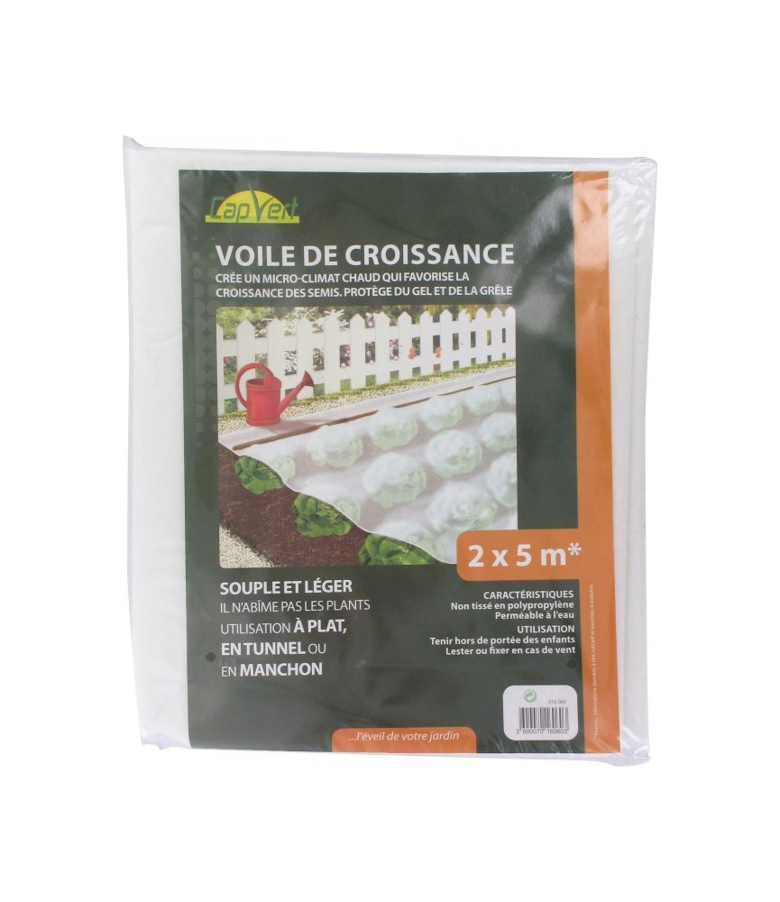 Voile de croissance pour semis - 5 M - CAP VERT
