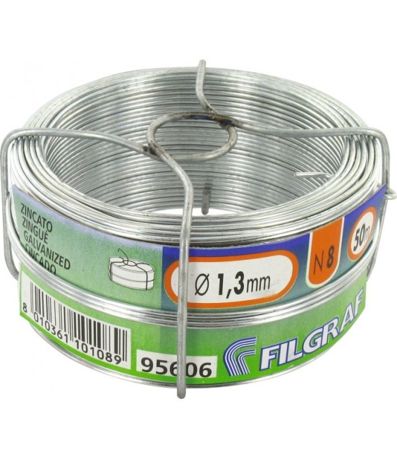 Fil d'attache Filgraf - Zingué - 50 m -  1.3 mm