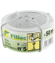 Bobinots fil attache - Acier galvanisé plastifié - Blanc - 50 M - FILIAC
