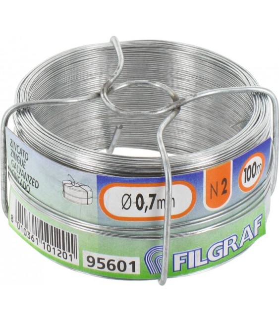 Fil d'attache pour grillage - Acier galvanisé - 100 m -  0.7 mm - FILGRAF
