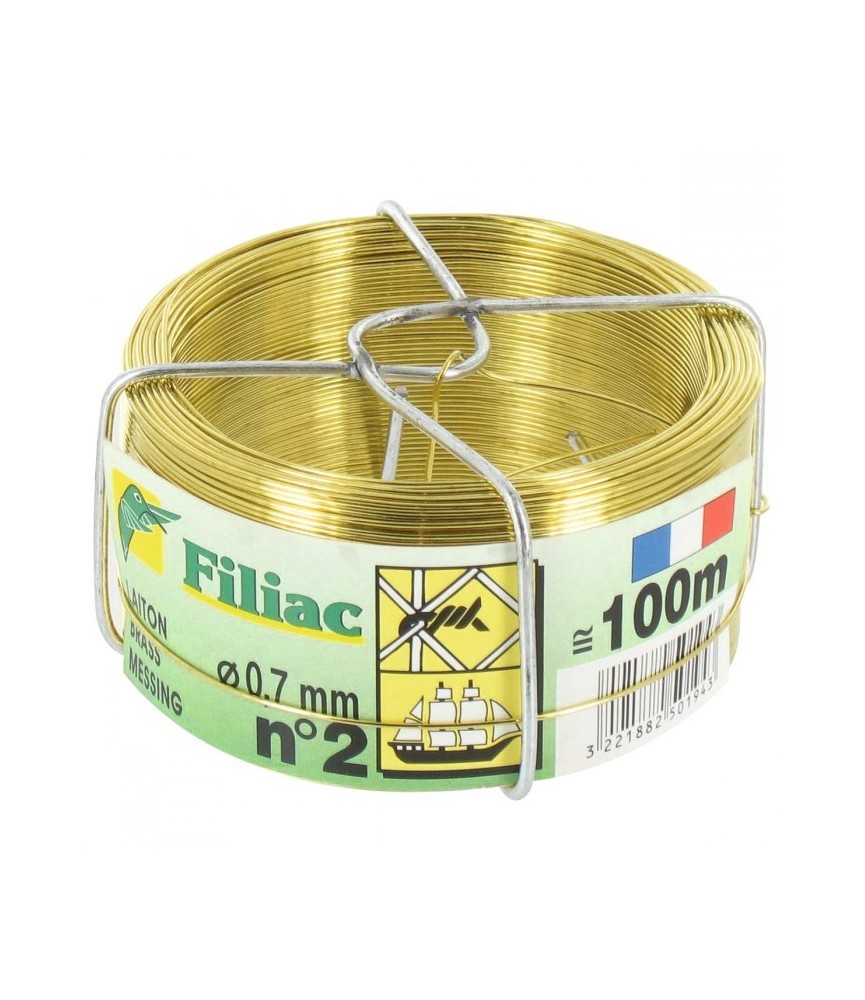 Bobinots fil attache - Laiton - 100 M - N°2 - FILIAC Bobinots fil attache - Laiton - 100 M - N°2 - FILIAC