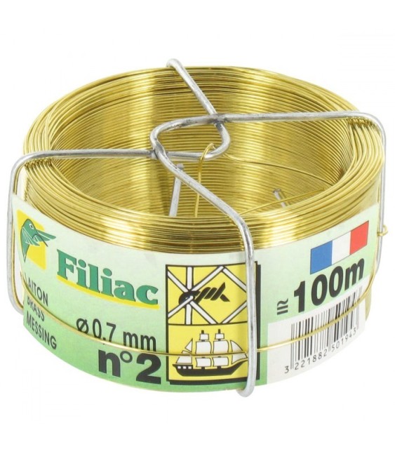Bobinots fil attache - Laiton - 100 M - N°2 - FILIAC