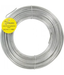 Fil de tension pour grillage - Acier galvanisé - N°16 - 100 M x 2.7 mm - FILIAC