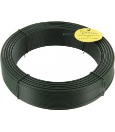 Fil de tension pour grillage - Acier galvanisé plastifié - Vert - 100 M x 2.4 mm - FILIAC