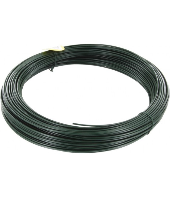 Fil de tension pour grillage - Acier galvanisé plastifié - Vert - 100 M x 2.75 mm - FILIAC
