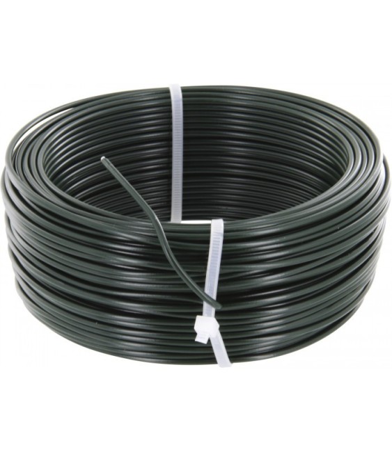 Fil de tension pour grillage - Acier galvanisé plastifié - Vert - 50 M x 2.8 mm - FILIAC