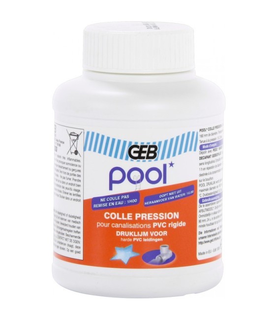 Colle pression pour canalisations rigides en PVC - 250 ml - GEB
