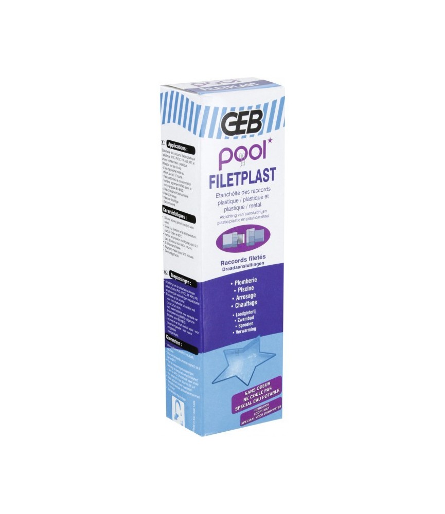 Pâte d'étanchéité monocomposante pour raccords plastiques - Fileplast - 100 Grs - GEB