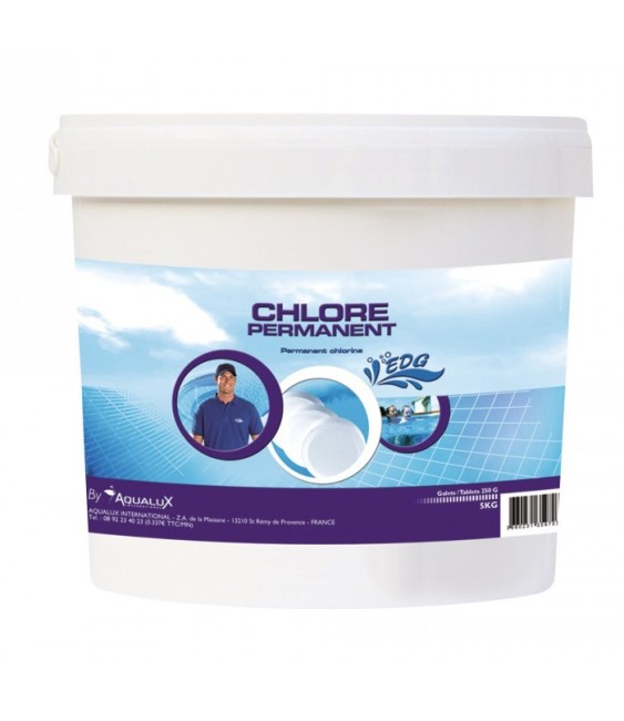 Chlore permanent - Longue durée - 5 Kg - EDG