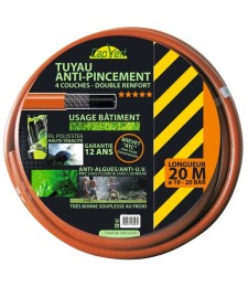Tuyau anti-pincement - 4 couches - Double renfort - 20 M x 19 mm - CAP VERT