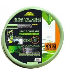 Tuyau anti-vrille - 4 couches renforcée TC - 50 M -  15 mm - CAP VERT