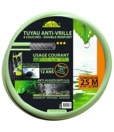 Tuyau anti-vrille - 4 couches renforcée TC - 25 M -  19 mm - CAP VERT