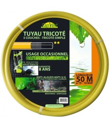 Tuyau tricoté 3 couches TP - 50 m x 19 mm - CAP VERT