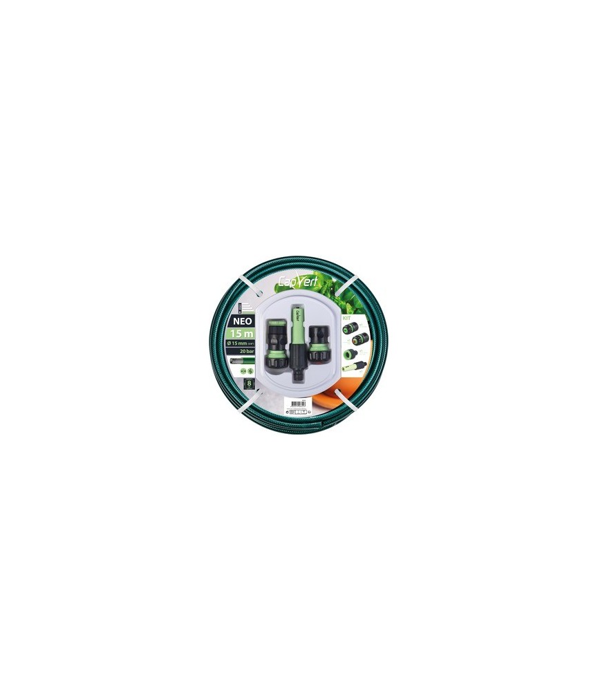 Batterie tuyau tricoté - 3 couches - Tricot simple- 15 M x 15 mm - CAP VERT