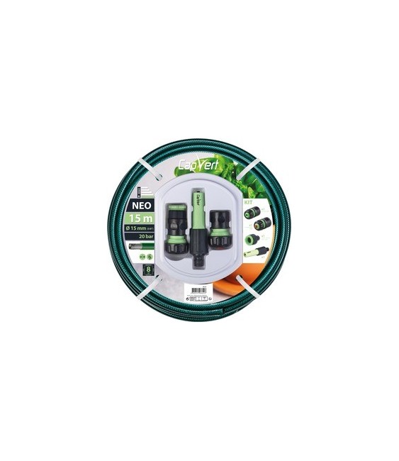 Batterie tuyau tricoté - 3 couches - Tricot simple- 15 M x 15 mm - CAP VERT