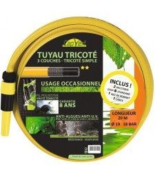 Batterie tuyau tricoté - 3 couches - Tricot simple- 20 M x 19 mm - CAP VERT