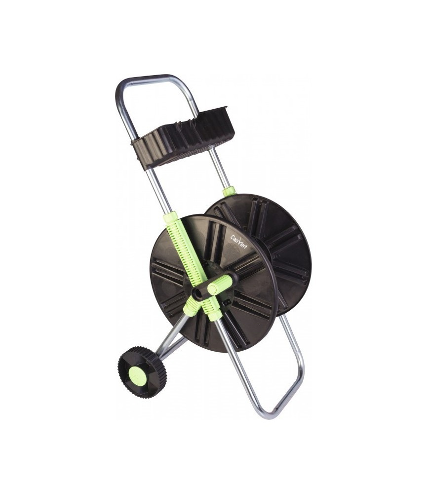 Dévidoir sur roues avec porte-accessoires - CAP VERT Dévidoir sur roues avec porte-accessoires - CAP VERT