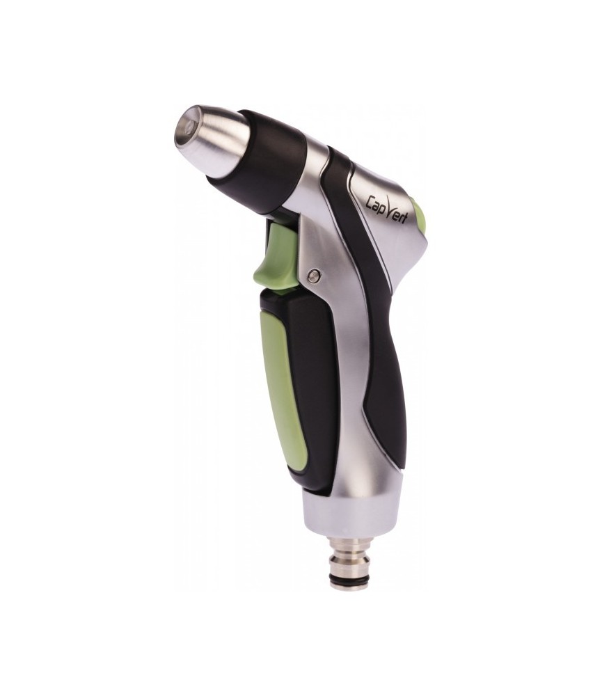 Pistolet arrosage - Jet progressif à gachette - Bi-matière - CAP VERT Pistolet arrosage - Jet progressif à gachette - Bi-matière - CAP VERT