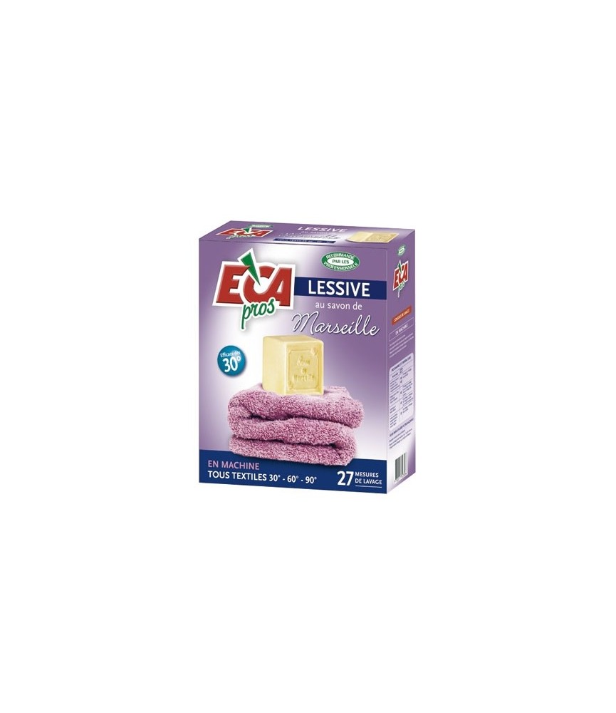 Lessive poudre - Savon de Marseille - 27 mesures de lavage - ECA Lessive poudre - Savon de Marseille - 27 mesures de lavage - ECA