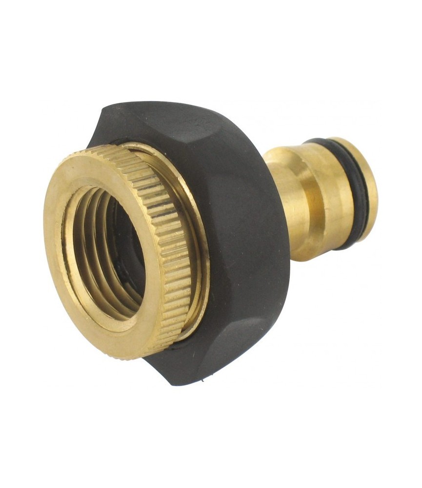 Nez de robinet avec adaptateur - Laiton - 15x21 - 20x27 mm - CAP VERT Nez de robinet avec adaptateur - Laiton - 15x21 - 20x27 mm - CAP VERT