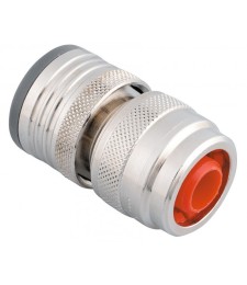 Raccord rapide avec STOP - Laiton nickelé - 15 mm - CAP VERT