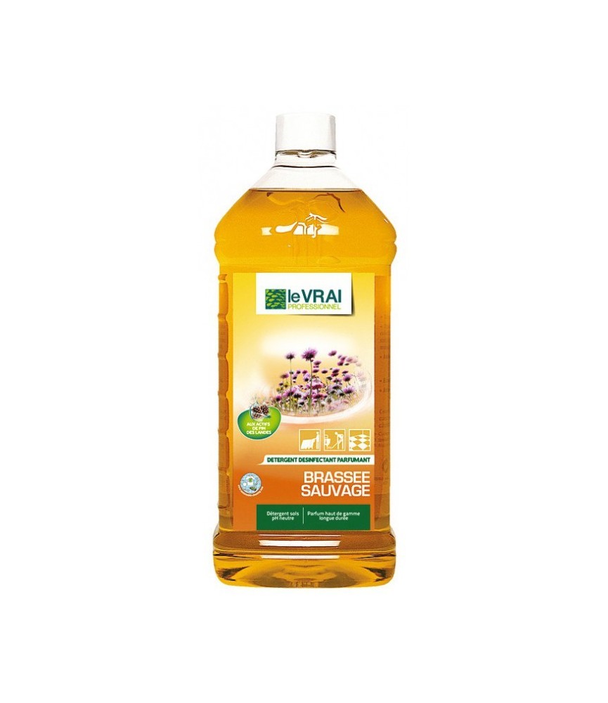 Détergent parfumant - Sols et surfaces - Brassée sauvage - 1 L - LE VRAI PROFESSIONNEL Détergent parfumant - Sols et surfaces - Brassée sauvage - 1 L - LE VRAI PROFESSIONNEL
